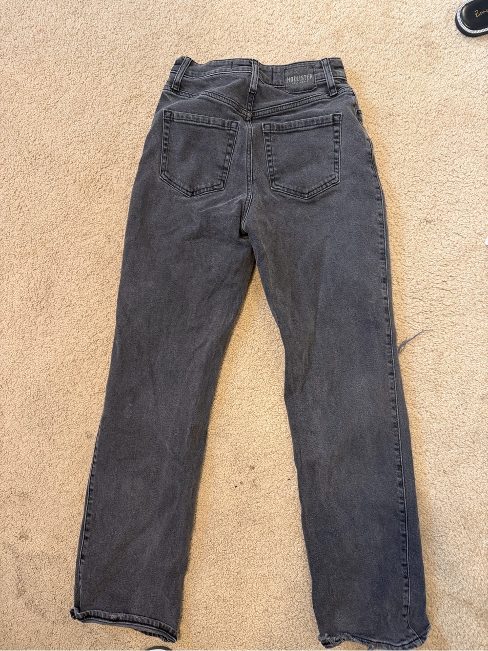 Hollister Ultra High Rise Dad Jeans Distressed Black 0R W25